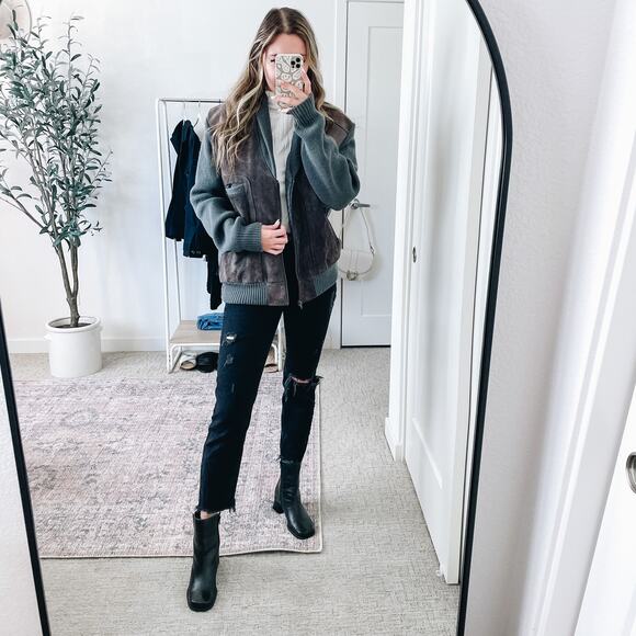 VINTAGE ERIC RHODES Suede Sweater Jacket - Picture 12 of 12